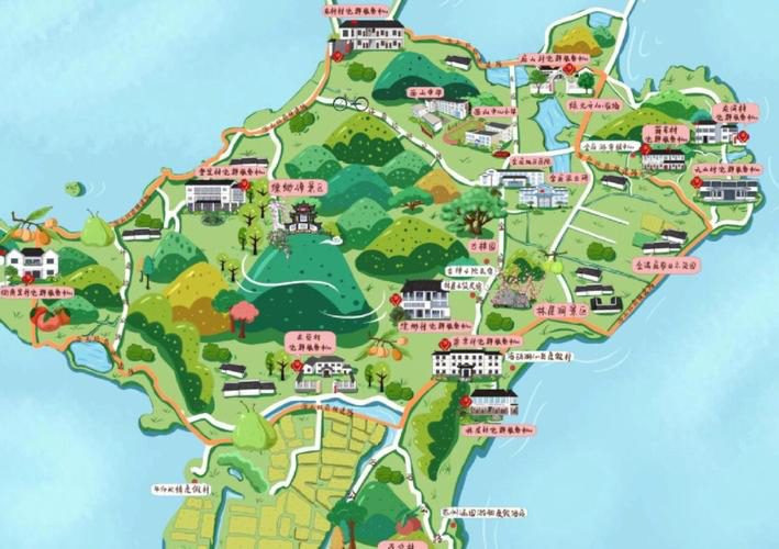 伊宁县手绘地图旅游的独特视角